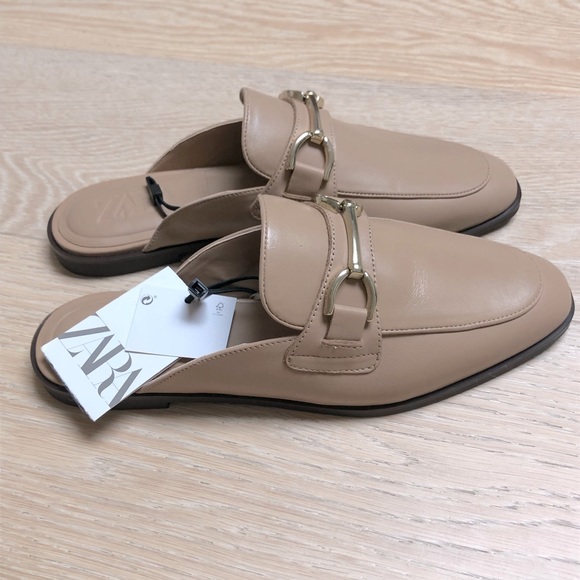 NEW Zara leather slides - Picture 3 of 4